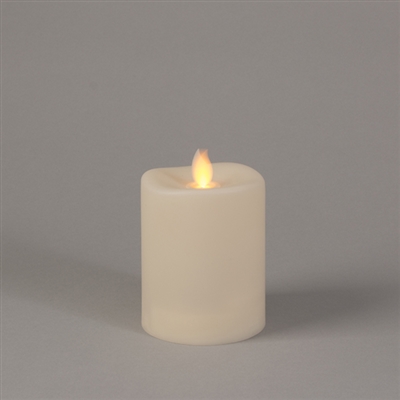 Everlasting Glow - Motion Flame - Flameless LED Candle - Outdoor - 360-Degrees - Ivory - 3â€ x 4â€